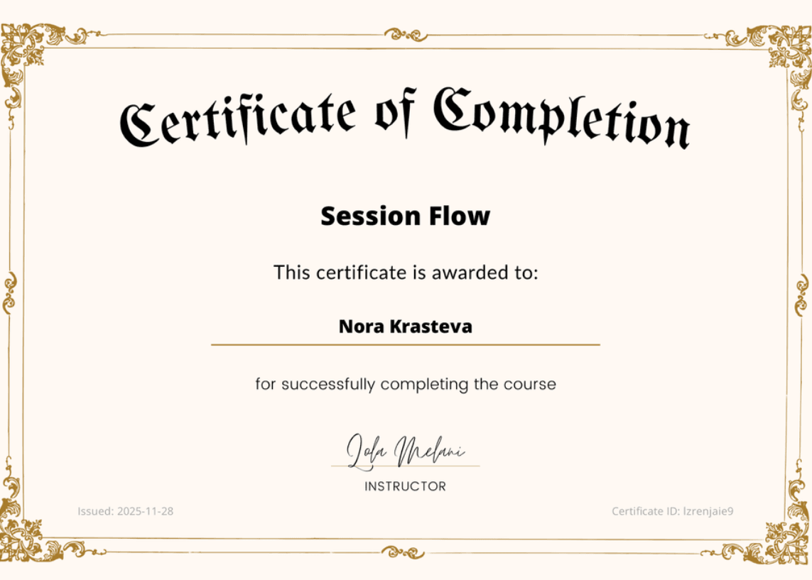Session Flow — Lola Melani